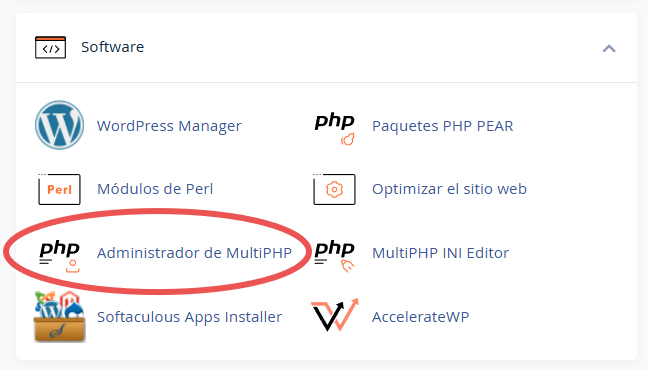 Administrador de MultiPHP